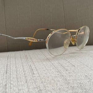 Vintage Escada Women Glasses Frame Gold Tone Half Rim Eyeglasses M1J E012 Frame